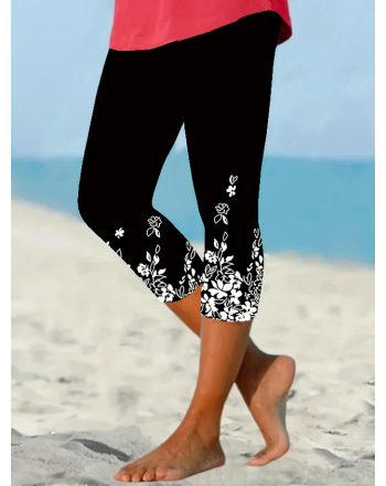 Casual Tight Floral Leggings